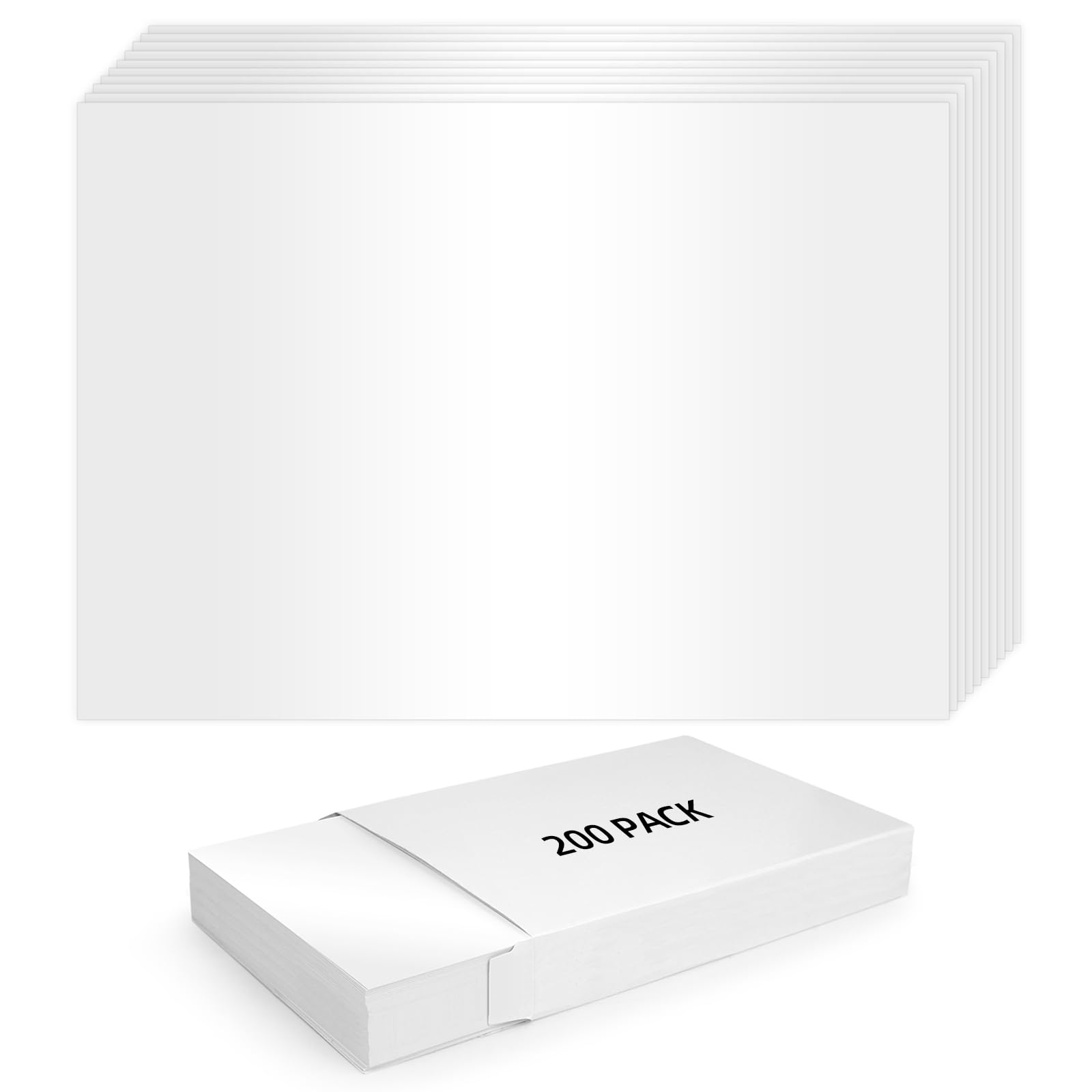 Photo 1 of 100 Pack White Shimmer Cardstock 5x7 Thick Pearl White Card Stock Paper 300 GSM 100 lb for Printing,Invitations, Wedding,Thank You Card,Photo Paper