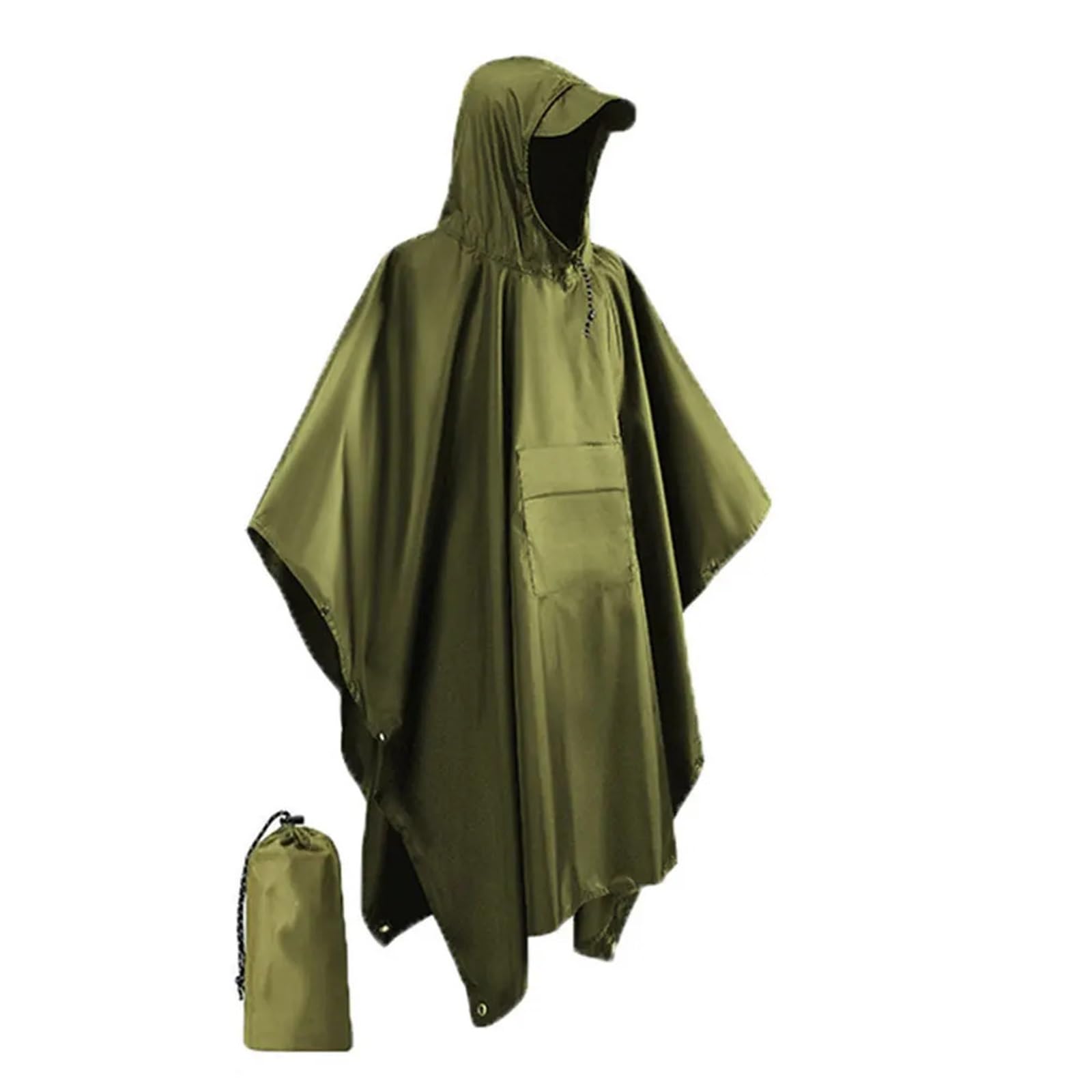 Poncho impermeable con capucha y bolsillo, unisex, reutilizable, ideal for senderismo acampada