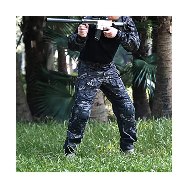 INNWEK Men's G3 Multicam Tactical Shirt Military Camo Outdoor Airsoft Combat Hunting Shirt with Pockets, Multicam-black, Large - Image 7