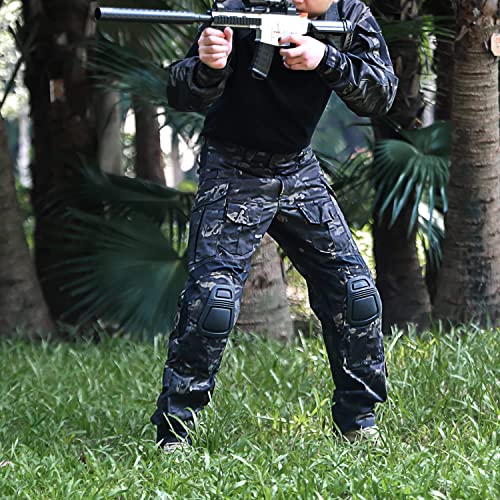 INNWEK Men's G3 Multicam Tactical Shirt Military Camo Outdoor Airsoft Combat Hunting Shirt with Pockets, Multicam-black, Large - Image 7