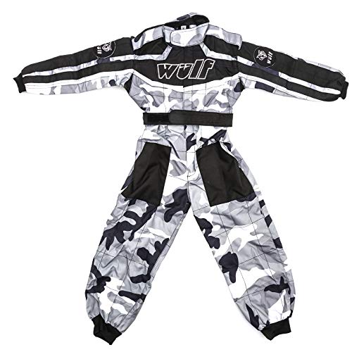 Wulfsport Junior - traje de Kart niños con diseño de camuflaje, mono para Motocross Quad, carreras.