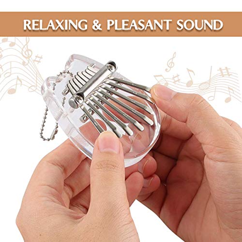 Esportic Mini Kalimba, Kalimba 8 toetsen duim piano, draagbare marimbas prachtige mini kalimba vinger duim piano… - Image 6