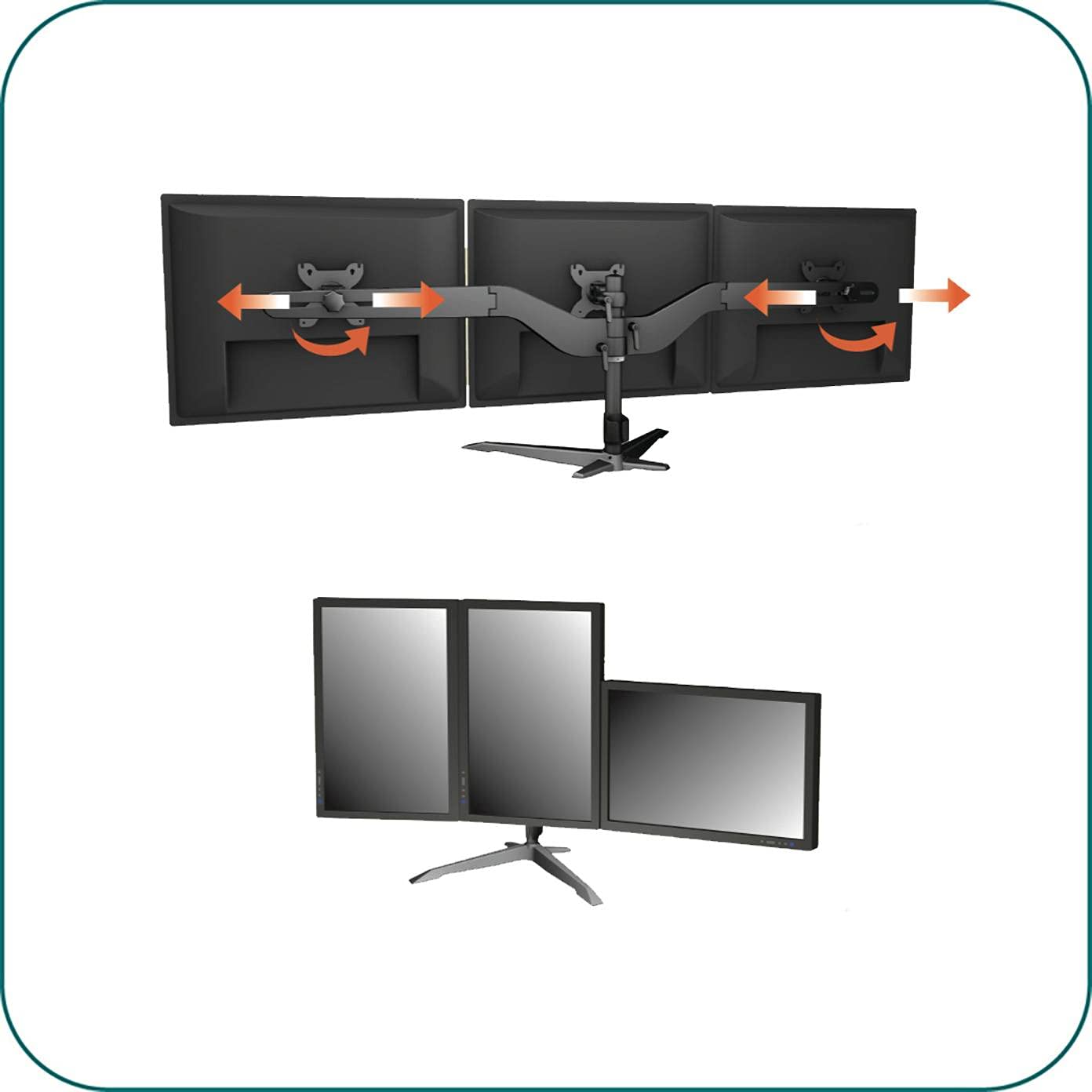 Triple monitor stand or boltthrough for up to 24" monitors