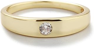 Precious Pieces Sterling Silver with Gold-Plating Baby Ring with CZ
