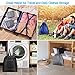 GOGOODA Travel Laundry Bags with Drawstring Closure XL Large Foldable Dirty Clothes bags with Handle Heavy Duty and Washable for College Dorm Travelling Camping, 2 Pack, Black