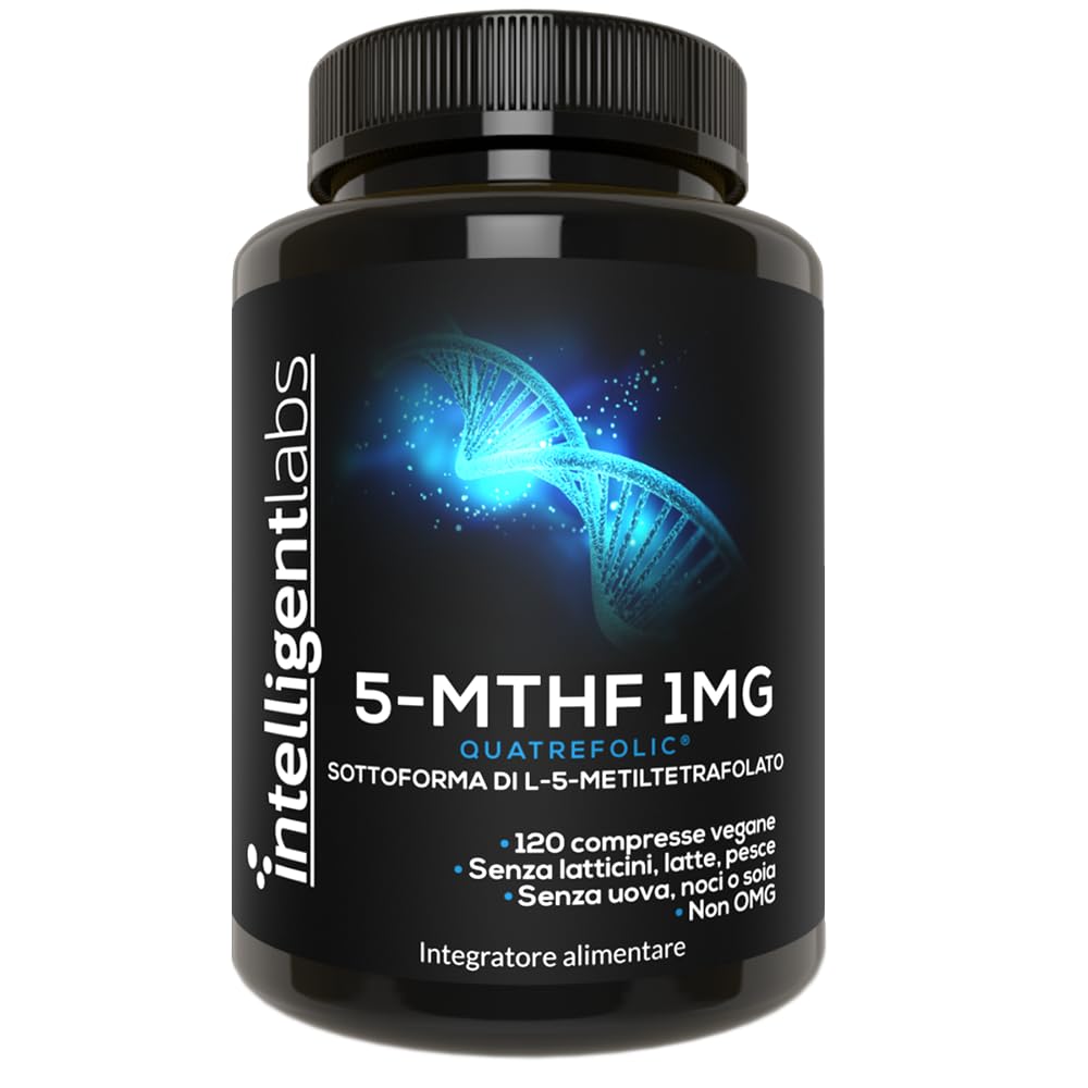 Intelligent Labs 1MG 5-MTHF Methylfolate, 120 Capsules, 120 Days Supply, Best Value Folic Acid Supplement as Quatrefolic, Activated Folate, 1MG = 1000mcg, 5 methyltetrahydrofolate