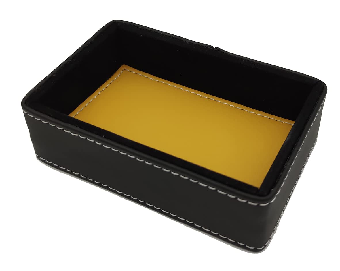 Oggettando - Schreibtisch-Set aus Kunstleder mit Zubehör bestehend aus Schreibunterlage mit Seitenstreifen, Dokumentenablage, Taschenleerer, Stifthalter, Kartenhalter (Ocker)