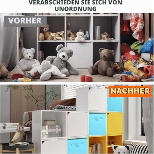 powerking Aufbewahrungsbox Organizer aus Stoff, 6 Stück faltbar Aufbewahrungswürfel Aufbewahrung Box in Würfelform, 33 x 33 x 33 cm… – Ansicht 6