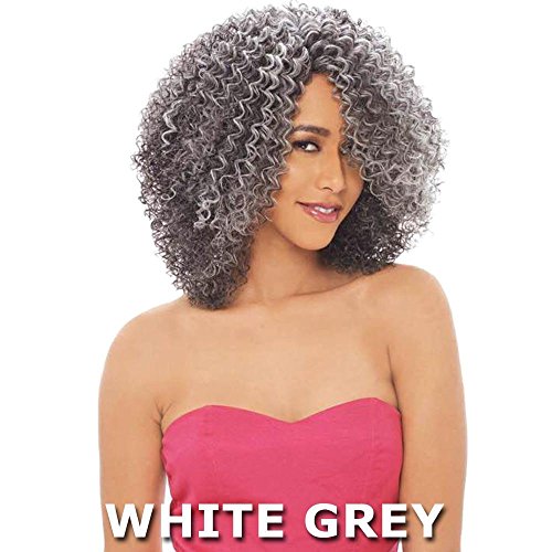 Janet Collection Human Hair Blend Brazilian Scent Lace Front Wig - AGNES (1 - Jet Black)
