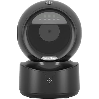 NetumScan Omnidirectional Desktop Barcode Scanner Hands-Free Wired USB QR Barcode Reader 1D 2D Barcode Image Recognition for Supermarket Retail Checkout System for Bookstores NSA5