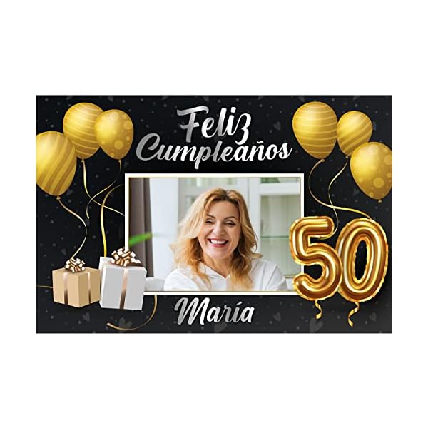 Photocall cumpleaños Personalizado | Nombre y Edad Personalizado | Photocall Elegante Impreso en Lona | Photocall para… - Imagen 3