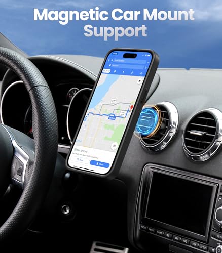 Image of Shields Up for iPhone 15 Pro Case with Stand, Phone Case Clear with Double Ring Holder [Adjustable & Foldable] Shockproof Protective Matte Cover for iPhone 15 Pro 6.1 inch - Frosted Black
