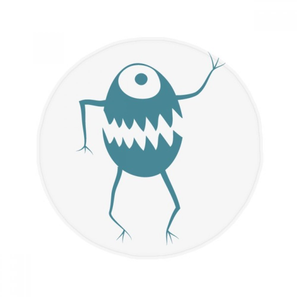 Tapis alien créature cyclope rond : une idée cadeau originale 80cm