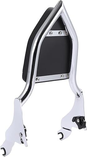 Miniatura 3 de Bravema Respaldo de barra trasera de pasajero para motocicleta, almohadilla de cojín desmontable para respaldo del pasajero trasero para Harley