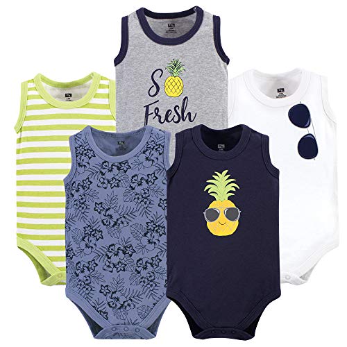 Image of Hudson Baby Unisex Baby Cotton Sleeveless Bodysuits