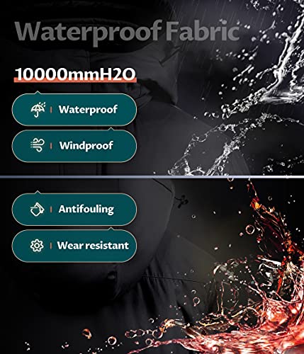 Creatmo Us Girl's Mountain Waterproof Ski Jacket Kid's Warm Winter Snow Coat Youth Outdoor Snowboard Snowsuit Black 8 #TOP4