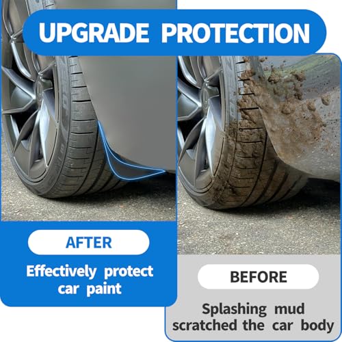 Image of Mud Flaps Splash Guards for Tesla Model 3 Highland 2025 2024, No Drilling Mudguards Fender Mudflaps Kit for Tesla New Model 3 2024 Exterior Accessories, All Weather Protection, Set of 4