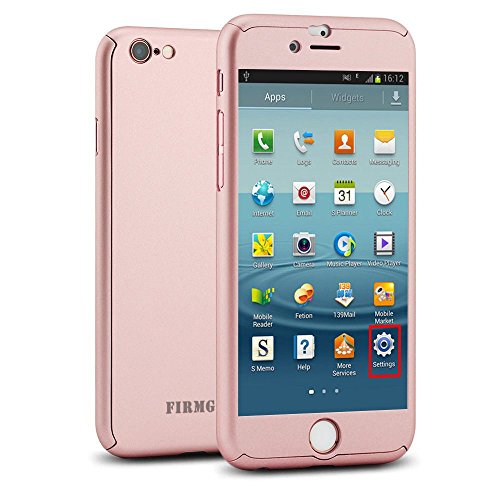 iPhone 6 Case, FIRMGE 360 Full Body Coverage Protection Hard Slim Ultra-Thin Hybrid iPhone 6 Case Cover & Skin with Tempered Glass Screen Protector for Apple iPhone 6 4.7