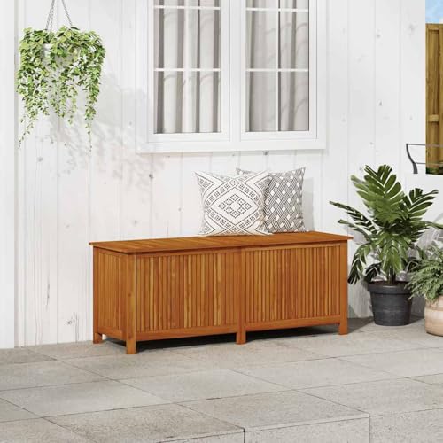 Rantry Baúl de jardín 150 x 50 x 58 cm de madera maciza de acacia