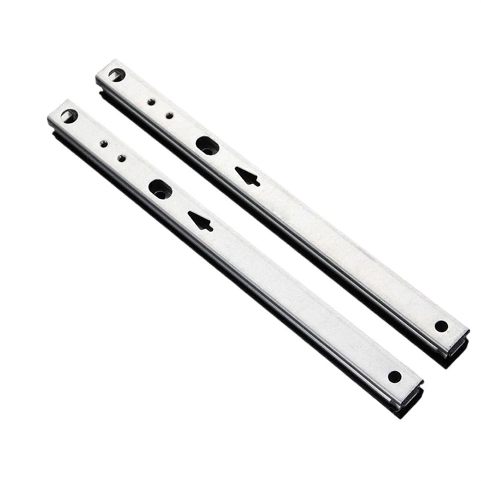 Drawer Runners, Ball Bearing Drawer Slides 17mm Wide 2 Sections Full Extension 182-406mm Pack of 2(374MM)