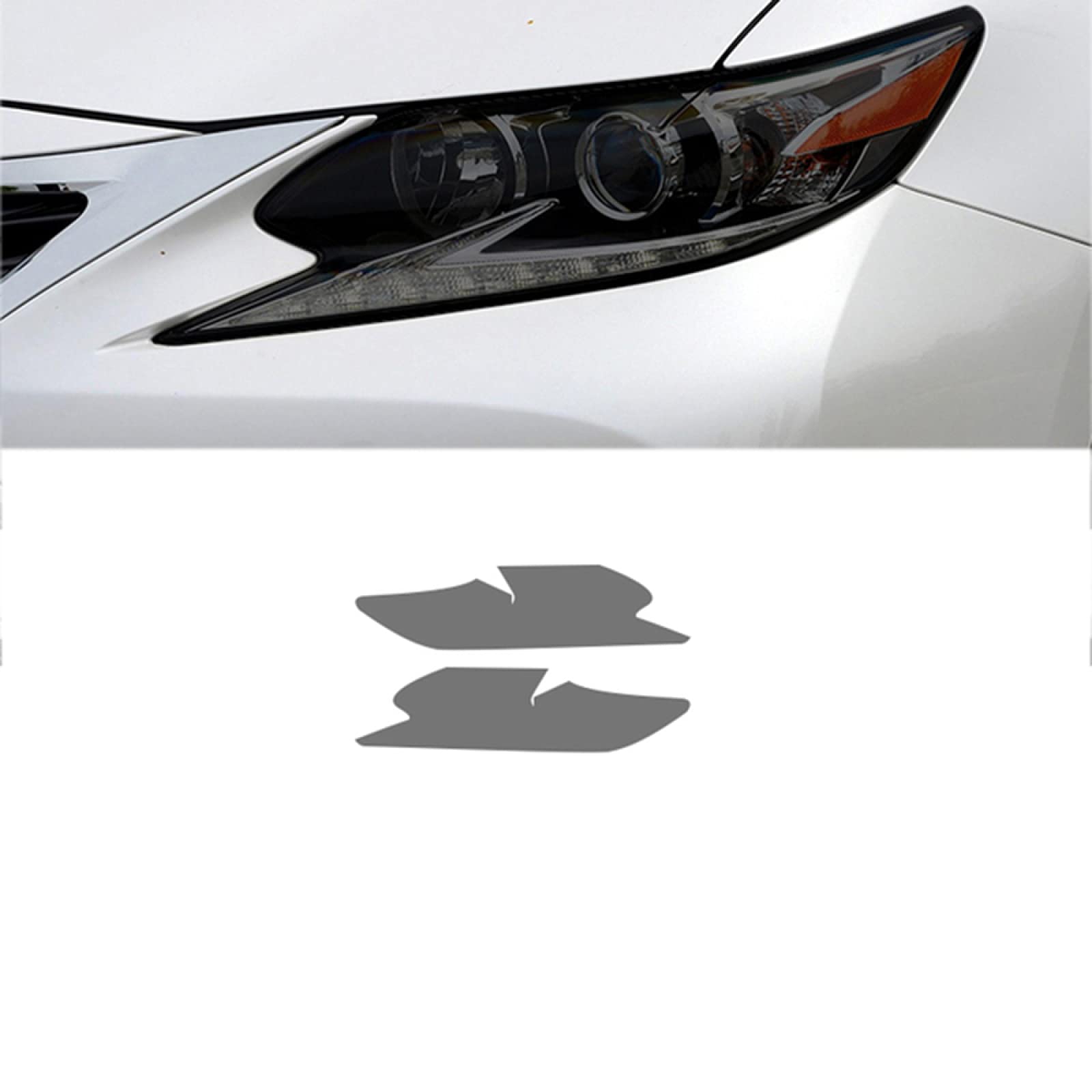 ZZMOQ for Lexus ES 2015,2 Pcs Car Headlight Tint Black Protective Film Transparent TPU Sticker
