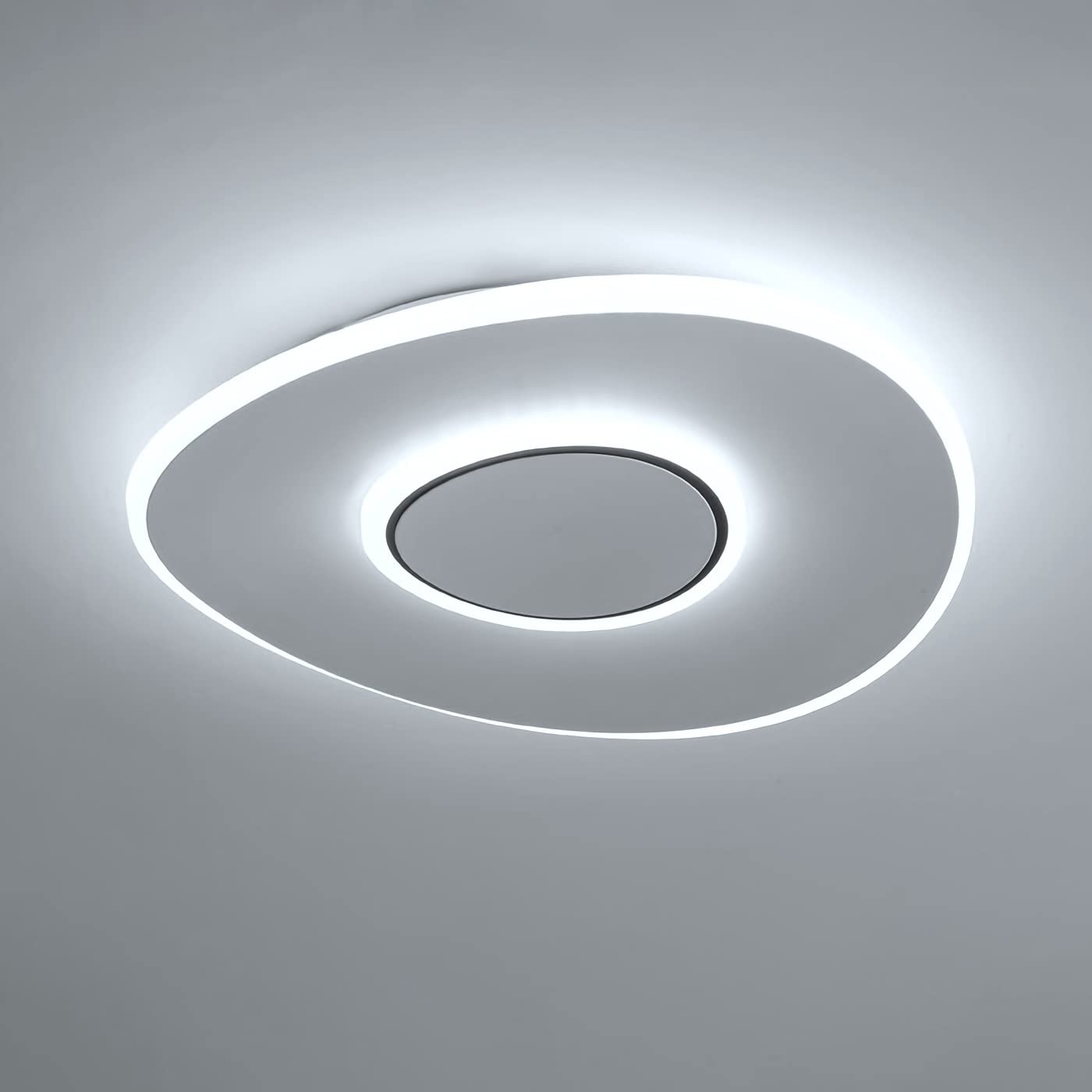 LED Lámpara de Techo Moderna Plafon LED 20W 30cm Plafón LED Redonda Blanca Moderno Blanco Frío 6000K LED Lamparas de Techo Diseño Curvo Para Cocina Dormitorio Pasillo Habitacion Comedor Balcón