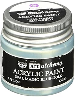 Prima Marketing Finnabair Art Alchemy Acrylic Paint 1.7 Fluid Ounces-Opal Magic Blue/Gold, Other, Multicoloured