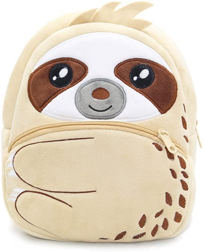 Image of blue tree Cute Boy's and Girl's Plush Bag Medium Quality Full Embroidery Designs Mini Travel Backpack Mango (Mango-Sloth)