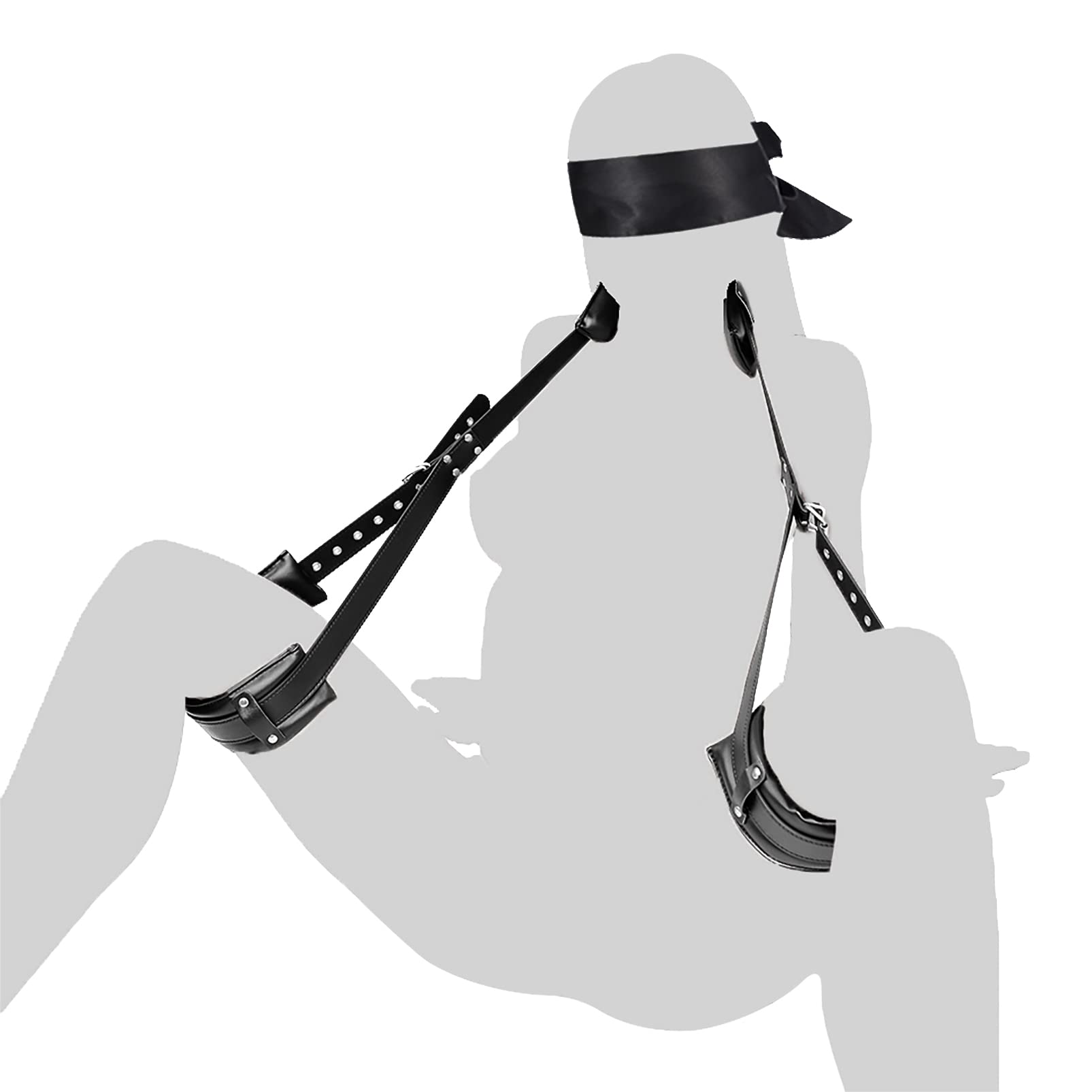 SM Bondage Utimi Thigh Restraint Sling Legs Binding Puttee Leather Suit Sex Toy