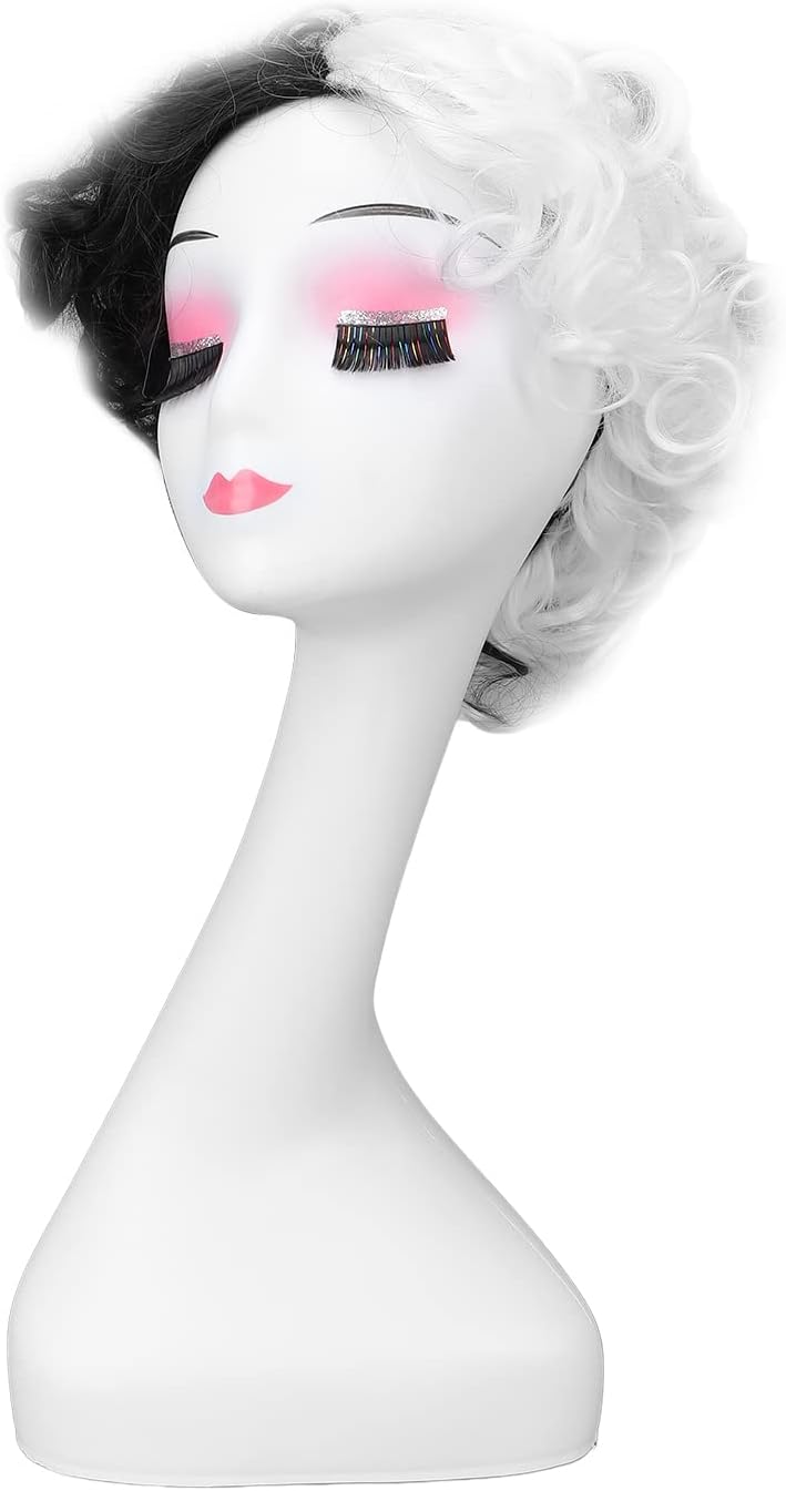 Female Mannequin Head Long Neck Easy to Use for Flat Practice Facial Massage Techniques 20" Mannequin Head