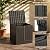 35 Gallon Deck Box Outdoor Waterproof, Resin Storage Box Outdoor Lockable, Multipurpose Outside Container for Patio Cushions, Garden Tools & Package Drop, UV & Fade Resistant, Black