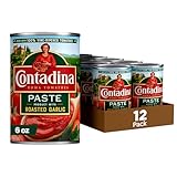 Contadina Tomato Paste with Roasted Garlic, 6 oz (Pack of 12)