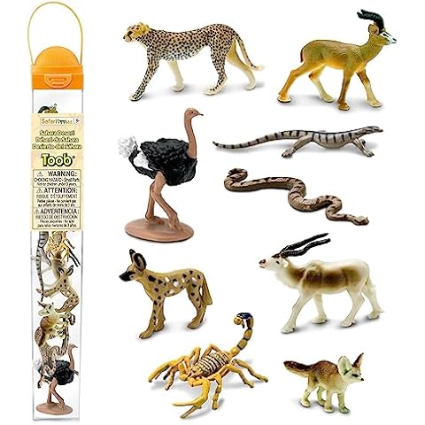 Safari Ltd. Sahara Desert Animals TOOB - 9 Mini Animal Figurines - Educational Toy Set for Boys, Girls and Kids Ages 3+ Cover