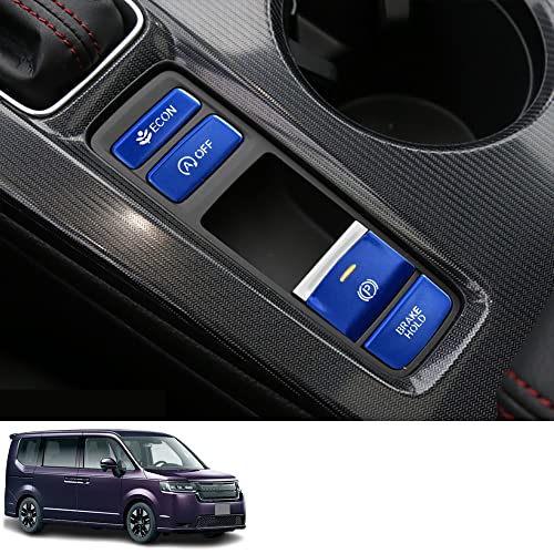 Bmolpt ハンドブレーキカバー適用ホンダ 新型ステップワゴン(STEP WGN) RP6 RP7 RP8 RP型6、7、8(2022年5月~現行)アルミ合金素材ハンドブレーキボタンカバー(AUTO HOLD) ハンドブレーキパネル内装 アクセサリー カ