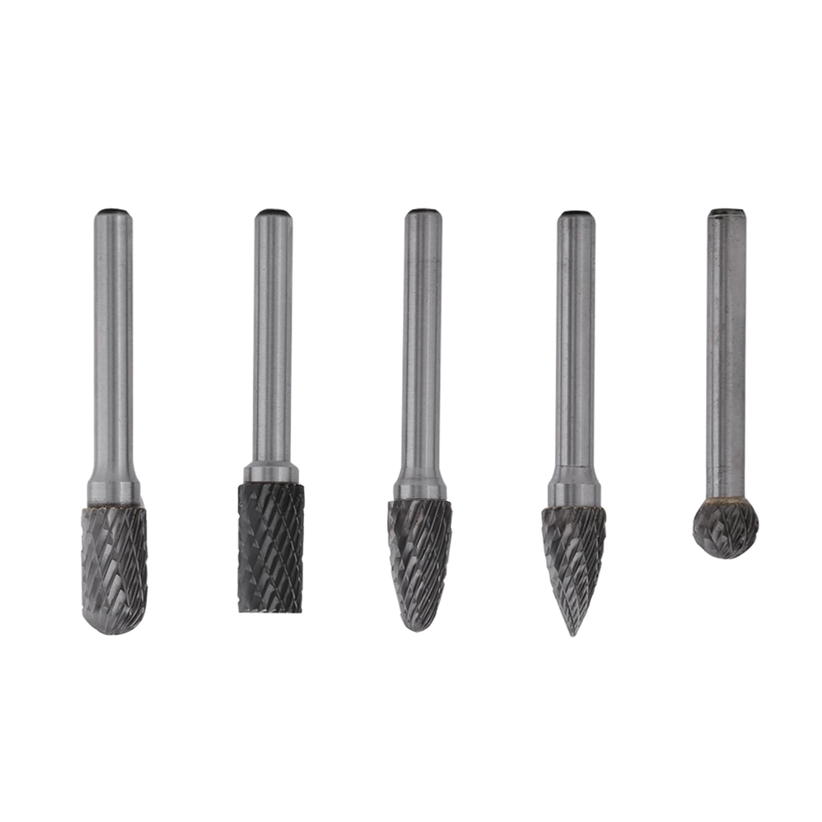 5 pezzi di mole abrasive in acciaio al tungsteno, kit di punte da taglio rotative con gambo da 6 mm e testa da 10 mm per smerigliatrici a stampo, mole rotative in carburo per intag