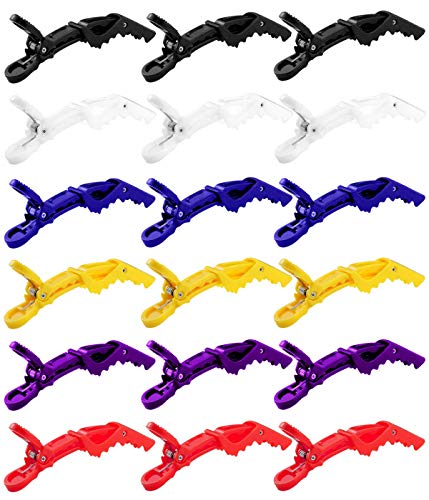 Oopsu 18 Pcs Plastic Alligator Hair Clips For Women, Premium Hair Clip, Clips for Hair, Alligator Hair Clips for Styling(6 Colors)