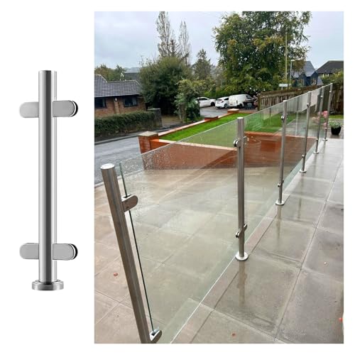 Poste de balaustrada de acero inoxidable de 600 mm para vistas limpias en la piscina