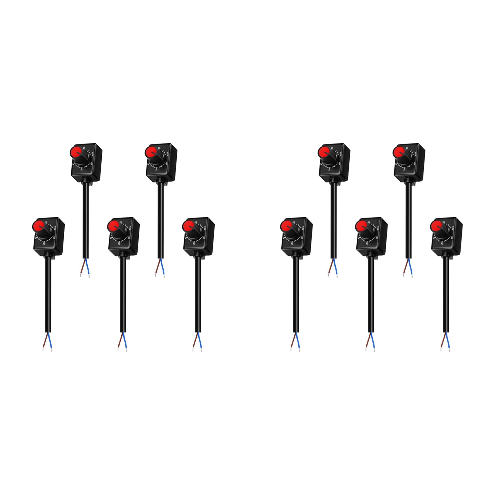 Jnchdghwa Black 10Pc Dc 0/1-10V Knob Led Dimmer,Low Voltage Passive Dimmer Pwm Dimming For 0-10V Or 1-10V Dimmable Electronic Led Driver