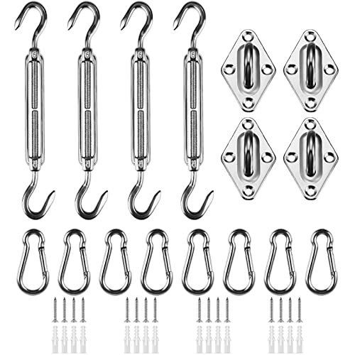 M6 Juego de Accesorios para toldos, Juego de herrajes de Acero Inoxidable para Trabajo Pesado con sombrilla Sun Shade para triángulo y escuadra, rectángulo, Accesorios de fijación de Vela Sun Shade
