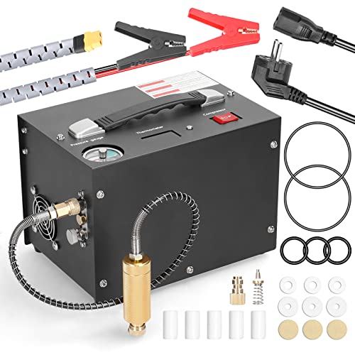 Compresseur d'air 4500 PSI électrique pompe portable haute pression avec baromètre - 2