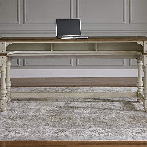 Bowery Hill 4 Piece Bar Table Set In Antique White (1-Console And 3-Stools) #TOP3