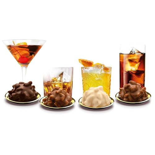 Edle Tropfen in Nuss Whisky Club 100g, flüssig gefüllte Schokoladenpralinen mit Milchschokoladen-Überzug und knackigen Haselnuss-Splittern