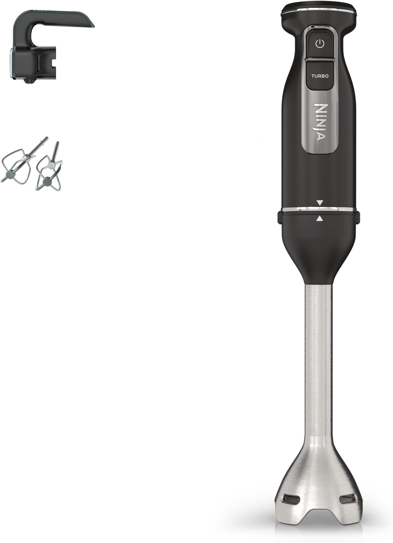 Foodi 2-in-1 Hand Blender & Hand Mixer, Food Processor with 2 Attachments, 850W Powerbase, Immersion Blender, 5 Mixing Speeds, 2 Blending Speeds, 1.5m Cord, Black CI090UK