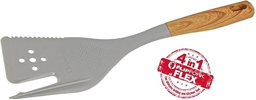 FLIPFORK 4 en 1 utensilios de cocina con espátula de nailon antiadherente resistente al calor con espátula tenedor tenedor molinillo de hierbas FLIPFORK 4 en 1 utensilios de cocina con espátula de nailon antiadherente resistente al calor con espátula tenedor tenedor molinillo de hierbas