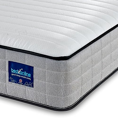 BEDZONLINE Air Feel Orthopädische Matratze, Memory-Schaum und Federkernmatratze, perfekte ergonomische Schlafposition, 20 cm Tiefe, 91 cm Einzelbett