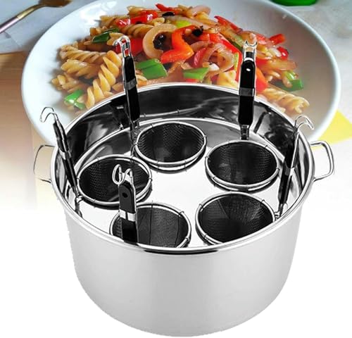 Outil de cuisson des pâtes avec paniers à passoire et marmite en inox