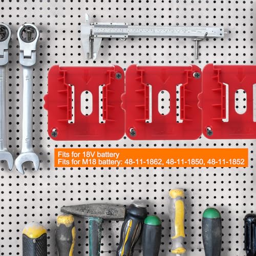 Soporte de batería M18 de 18 V para pared de herramientas pack de 6 8