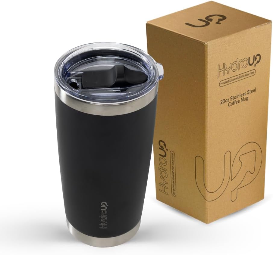 20 oz Tumbler Cup | Stainless Steel Insulated Coffee Mug with Lid | Coffee Travel Mug & Iced Coffee Cup | Spillproof Tumbler | BPA-Free Insulated Tumblers