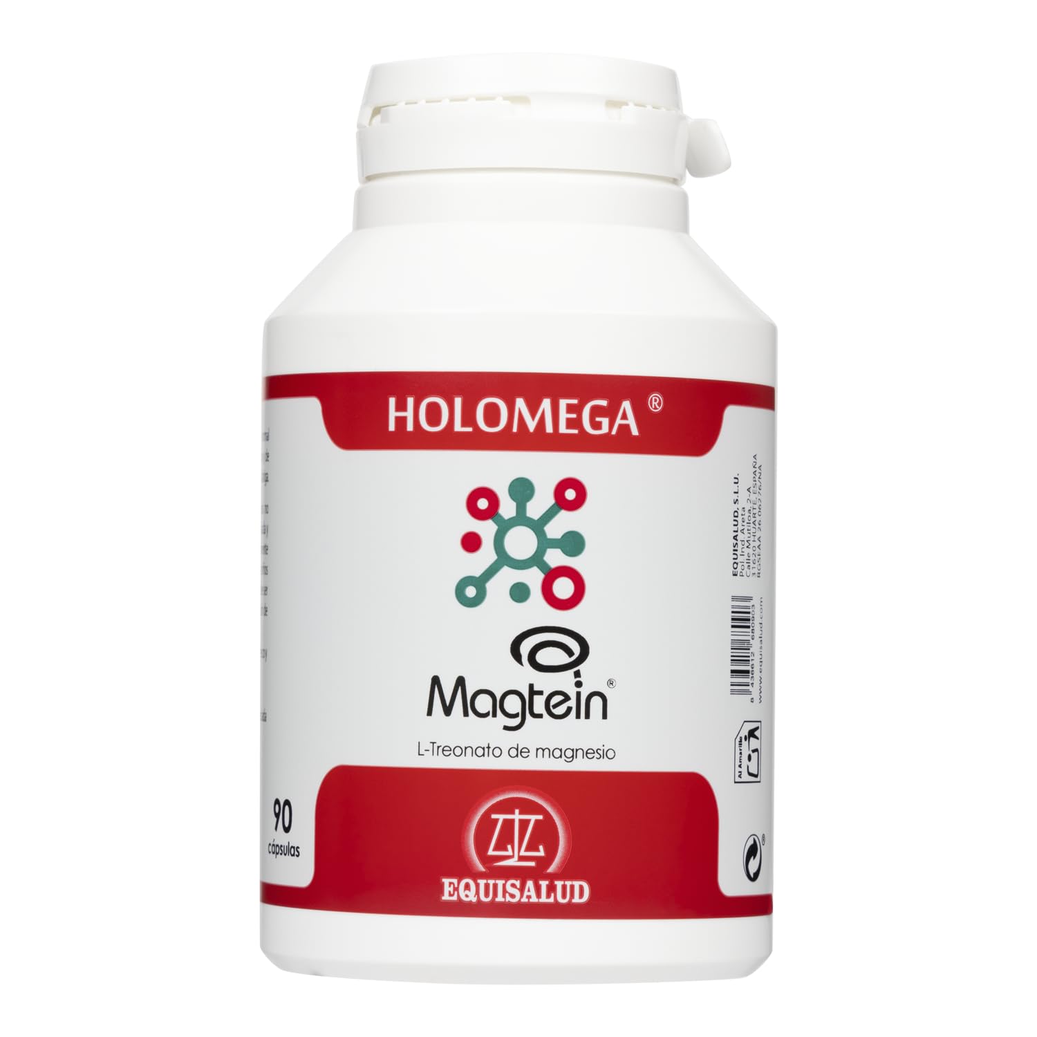 Holomega Magtein L-Treonato de Magnesio de Equisalud, 90 cápsulas