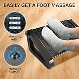 AMUSPK Office Foot Rest - Adjustable Height Footrest Under Desk - Ergonomic Foot Stool with Large Roller Massager for Office, Pressure Relief, Straightening The Hunchback, Father's Day Christmas Gifts - Image 3
